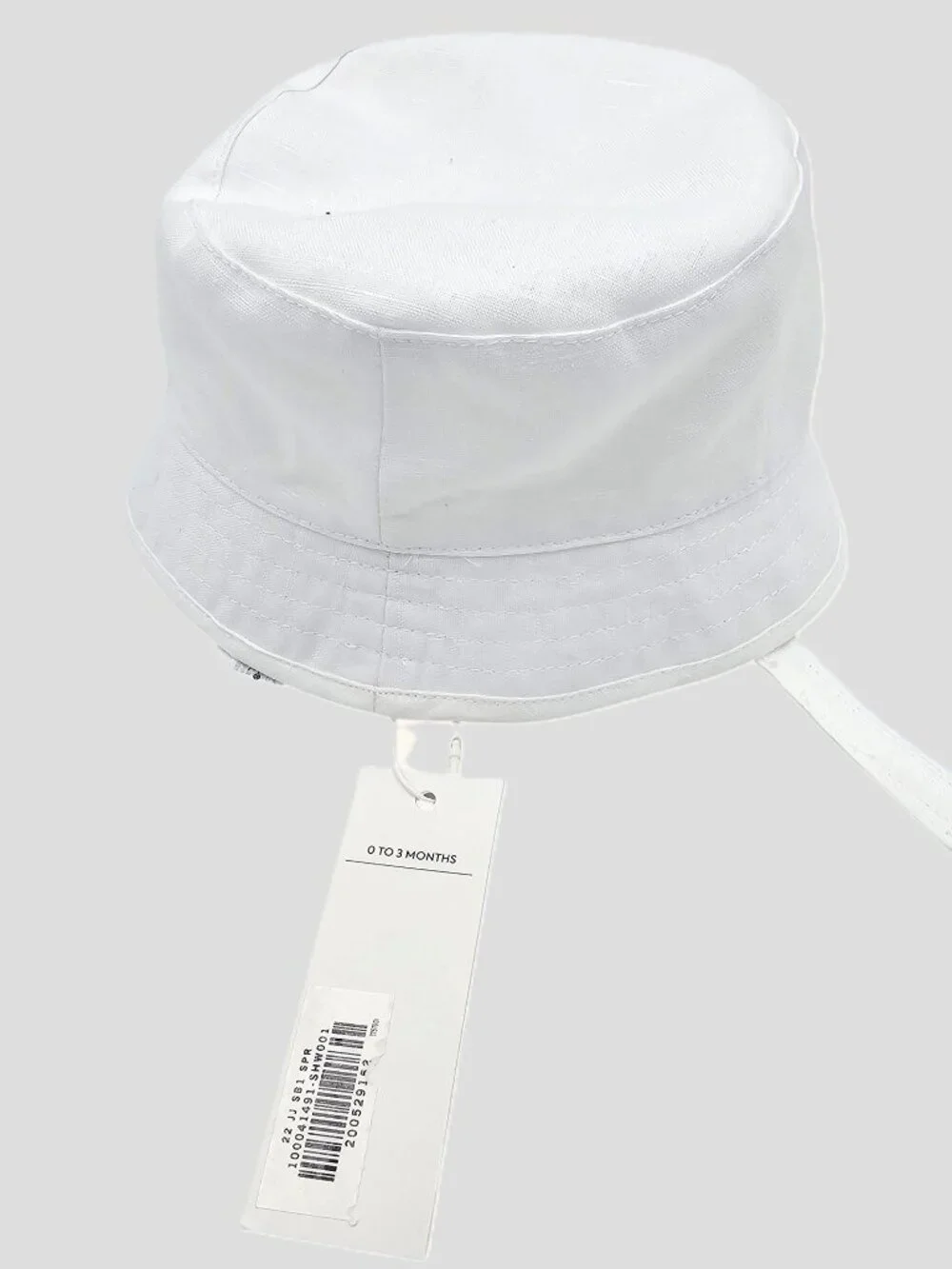 NWT Janie and Jack Linen Bucket Hat 0-3M Set of 2 White